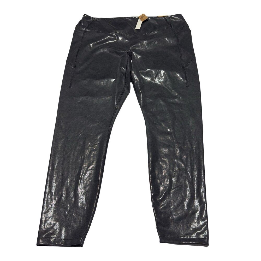 Victoria's Secret PINK Active High Waist Full Length Leggings XXL Shiny Coated
